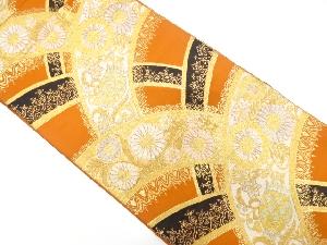 アンティーク　花更紗模様織り出し袋帯（材料）